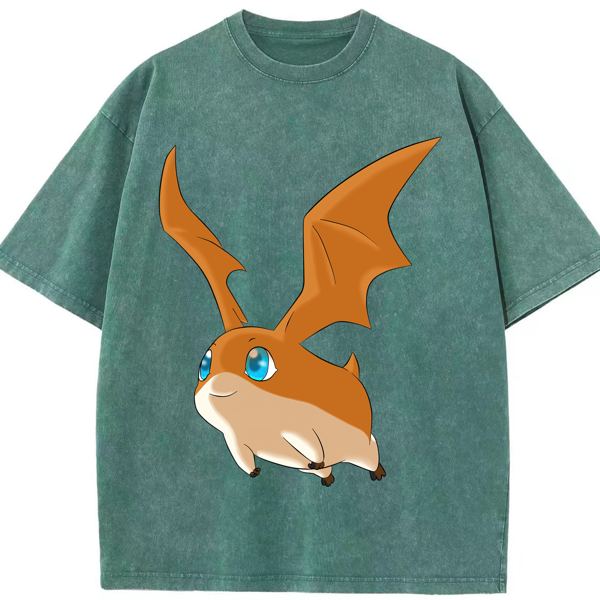 （画像用） Digimon デジタルモンスター/デジモン 綿100% ヴィンテージ風 半袖Tシャツ（フロントプリント）
